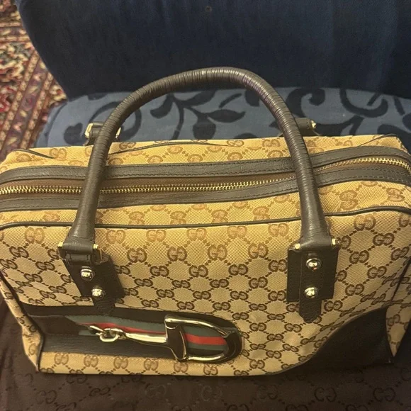 Authentic Gucci Beige and Dark Brown bag - Picture 3 of 15